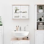 Bathroom Mirror Cabinet Wall Mounted W/ Double Door