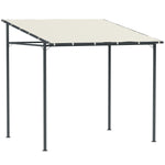 2.4 X 2.4 M Wall Mounted Pergola Gazebo, Upf30+ | Cream