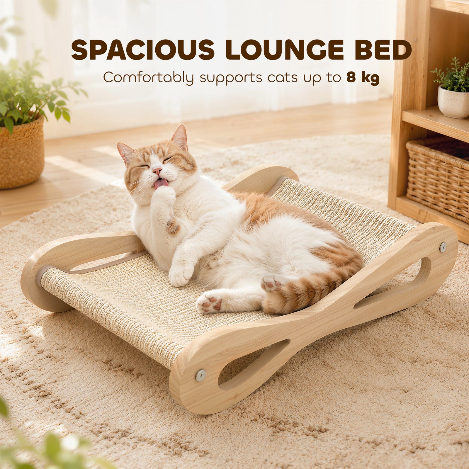 PawHut 2 In 1 Sisal Cat Scratcher Bed Cat Scratching Board And Lounger
