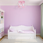 Angelica Baby Pink Ceiling Lamp 3xe27 Hand Made With Delicate Butterflies Suspended By Crystals Boutique Chic Style