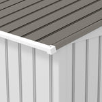 Garden Shed Storage Unit With Locking Door Floor Foundation | Medium | Silver