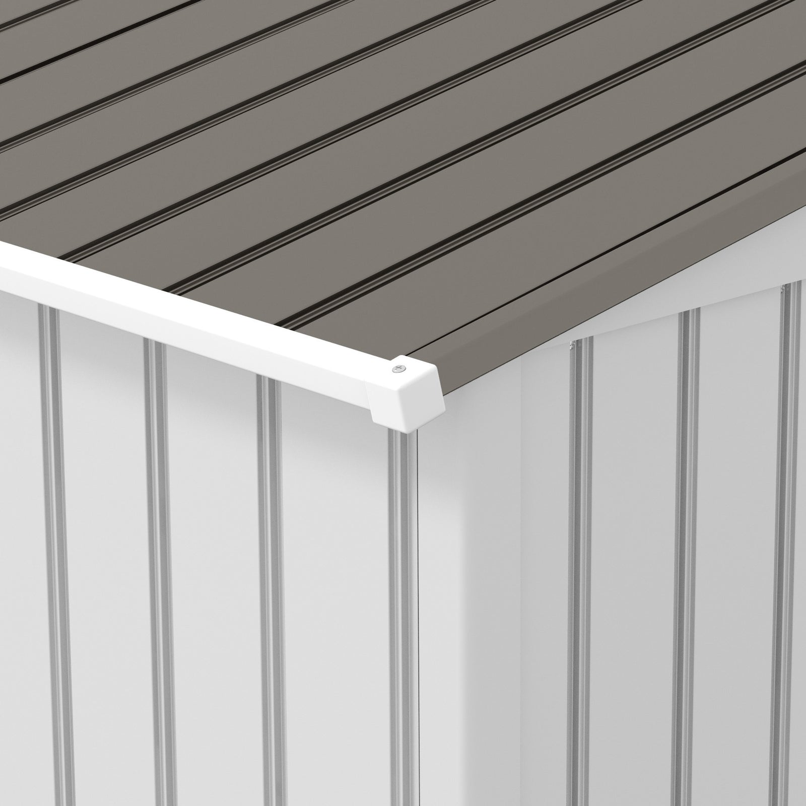 Garden Shed Storage Unit With Locking Door Floor Foundation | Medium | Silver