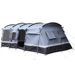 8-person Camping Tent Tunnel Design With 4 Large Windows