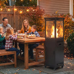 Gas Patio Heater, 13 Kw Portable Propane Outdoor Heater, Black