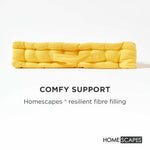 Cotton Plain Floor Cushion | 40cm x 40cm | Yellow
