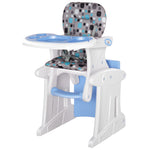 3-in-1 Convertible Baby High Chair Booster Seat W/ Removable Tray | Blue