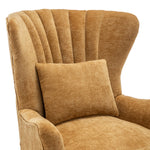 Breeins Upholstered Chenille Wingback Single Sofa Accent Chair With Wooden Legs