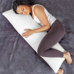 Bolster Long Full Body Cushion Pillow 120x40cm, Orthopaedic Shredded Memory Foam, Pregnancy & Side Sleepers Washable Cover