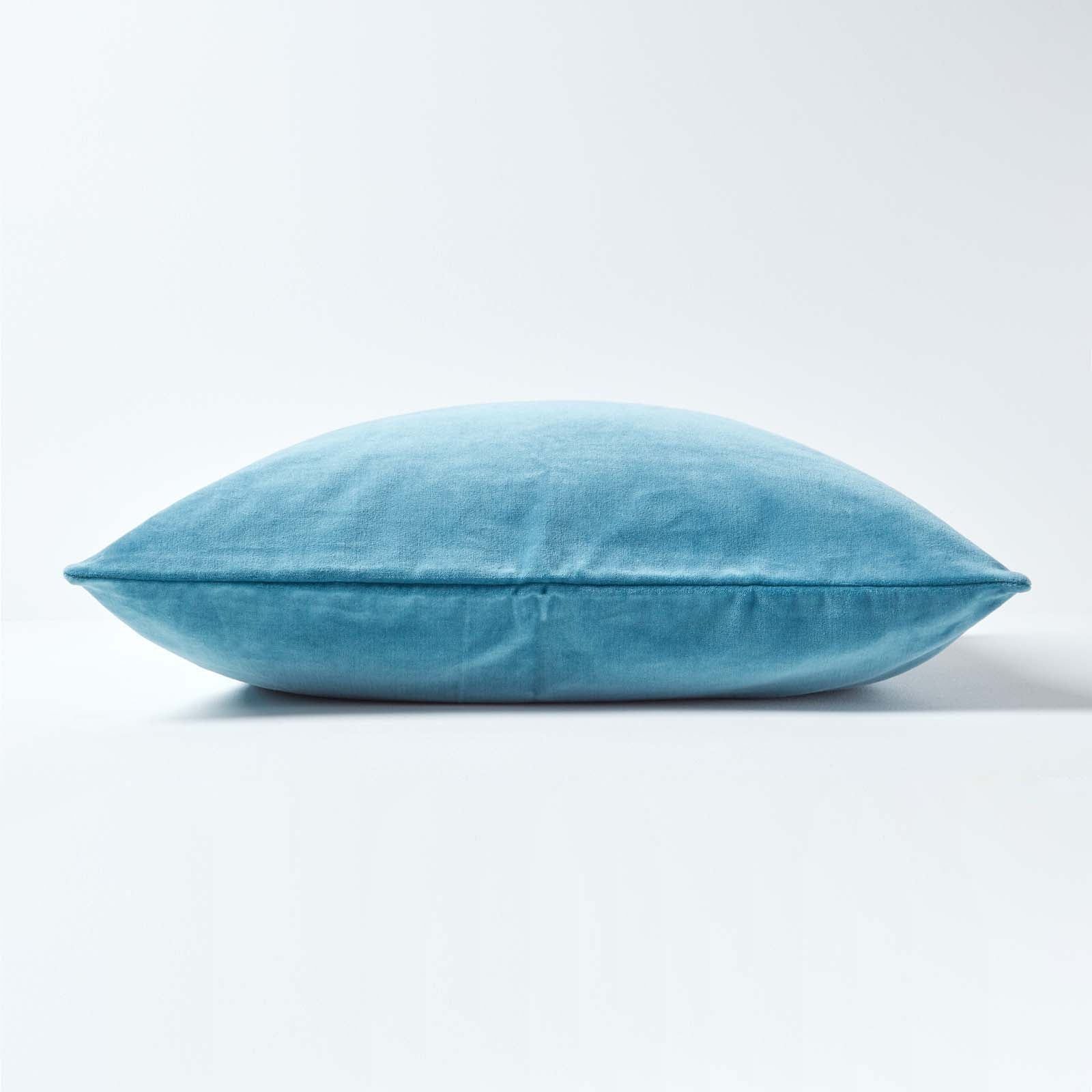 Luxury Cotton Velvet Cushion Cover | 60cm x 60cm | Blue