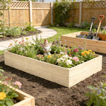Outsunny Wooden Raised Bed For Garden, 620l Extra Large Raised Garden Bed