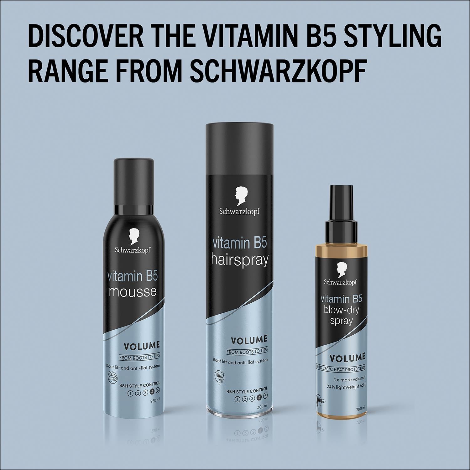 Professional Styling Volume Lift Mousse 48h Extra Strong 250ml 3pack