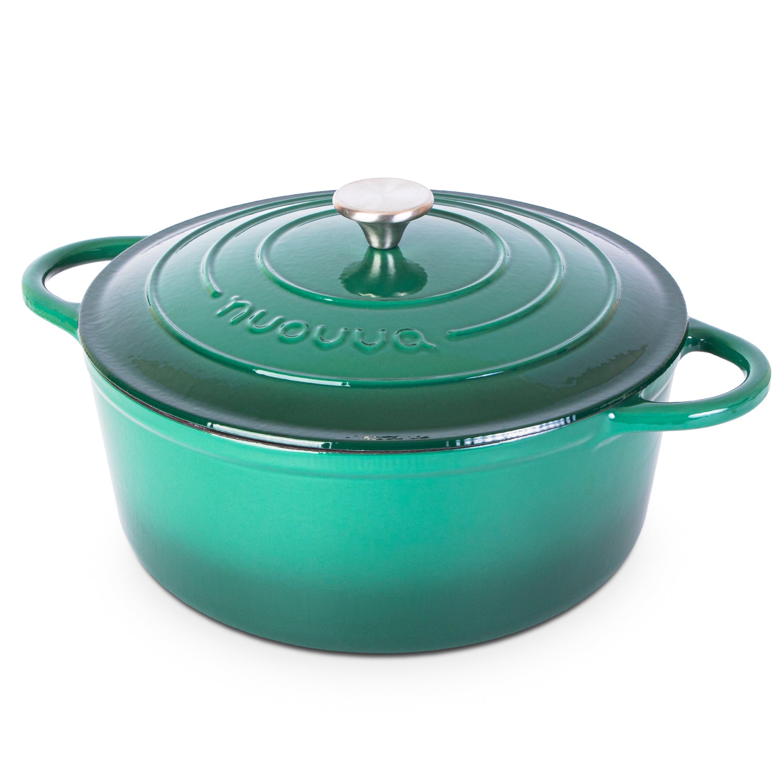 Cast Iron Dutch Oven Casserole Pot With Lid - 30cm (6.9l) | Dark Green