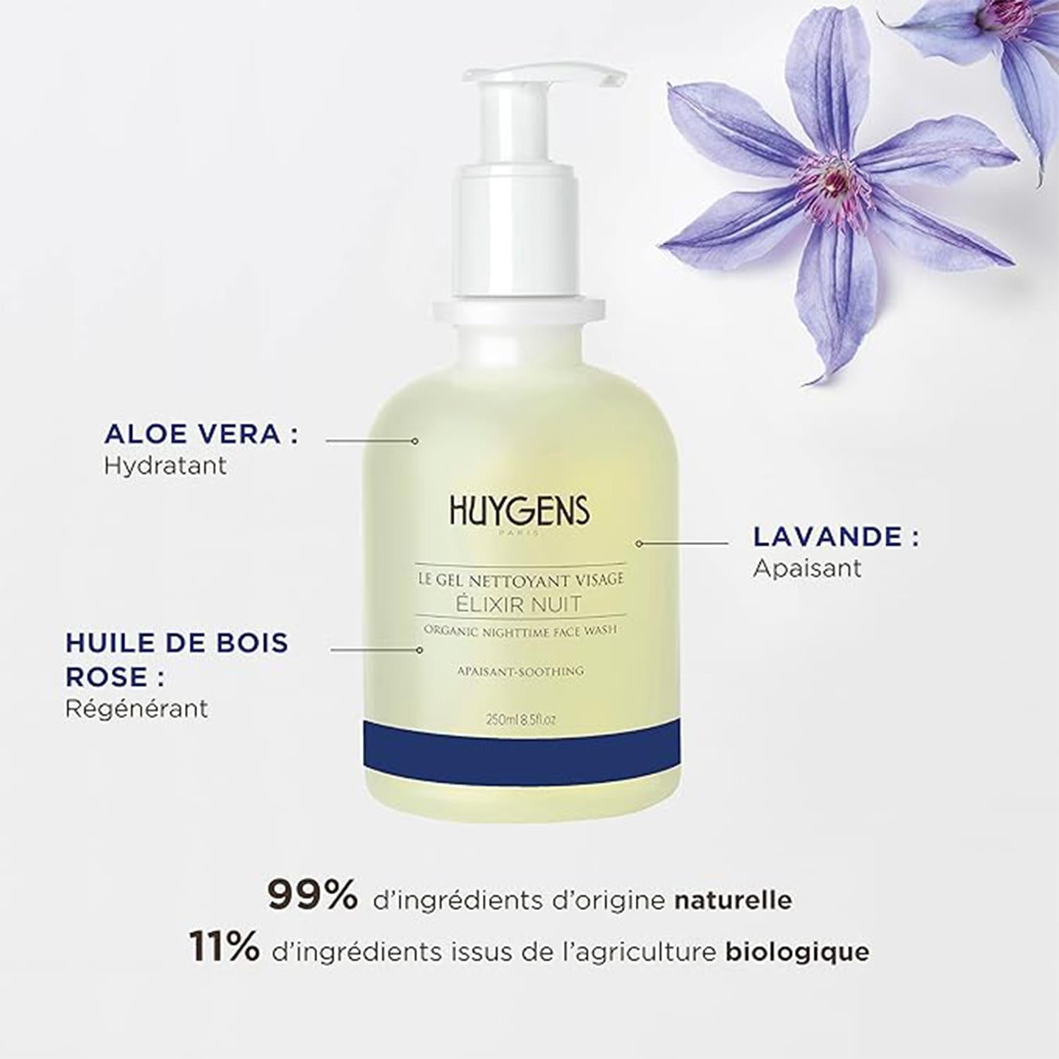 Bois Rose Regenerating Face Wash Organic With Rosewood & Lavender, 250ml