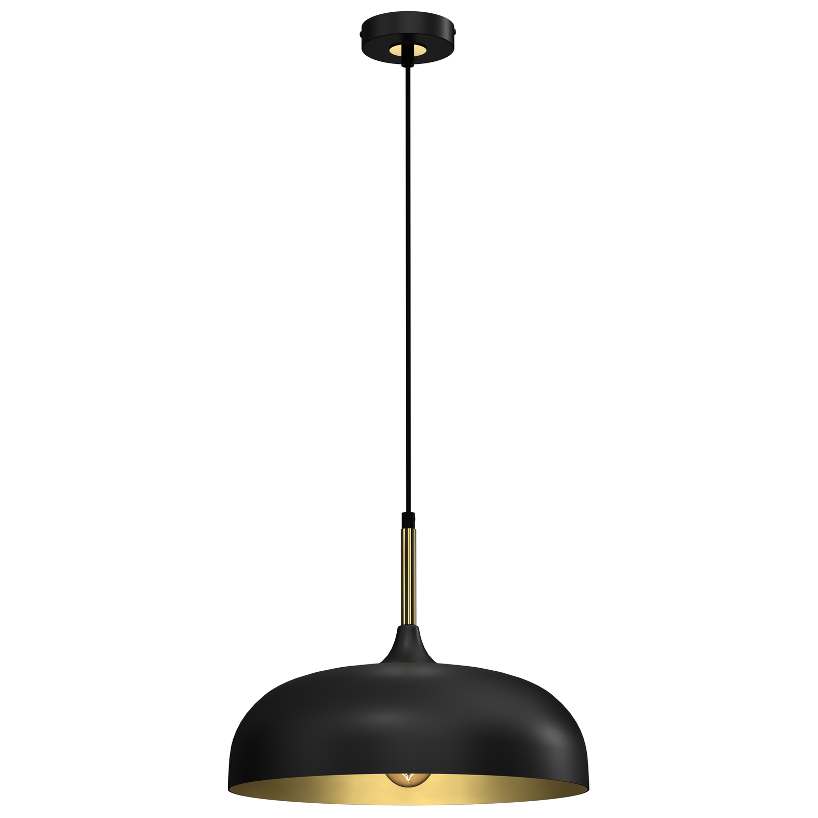 Pendant Lamp Lincoln 1xe27 35cm | 35cm | Black