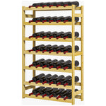 Wooden Wine Rack, 42 Bottles, 7 Tiers