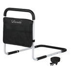 Bed Rails Adjustable Storage Pocket Assist Support Side Railings | White & Black