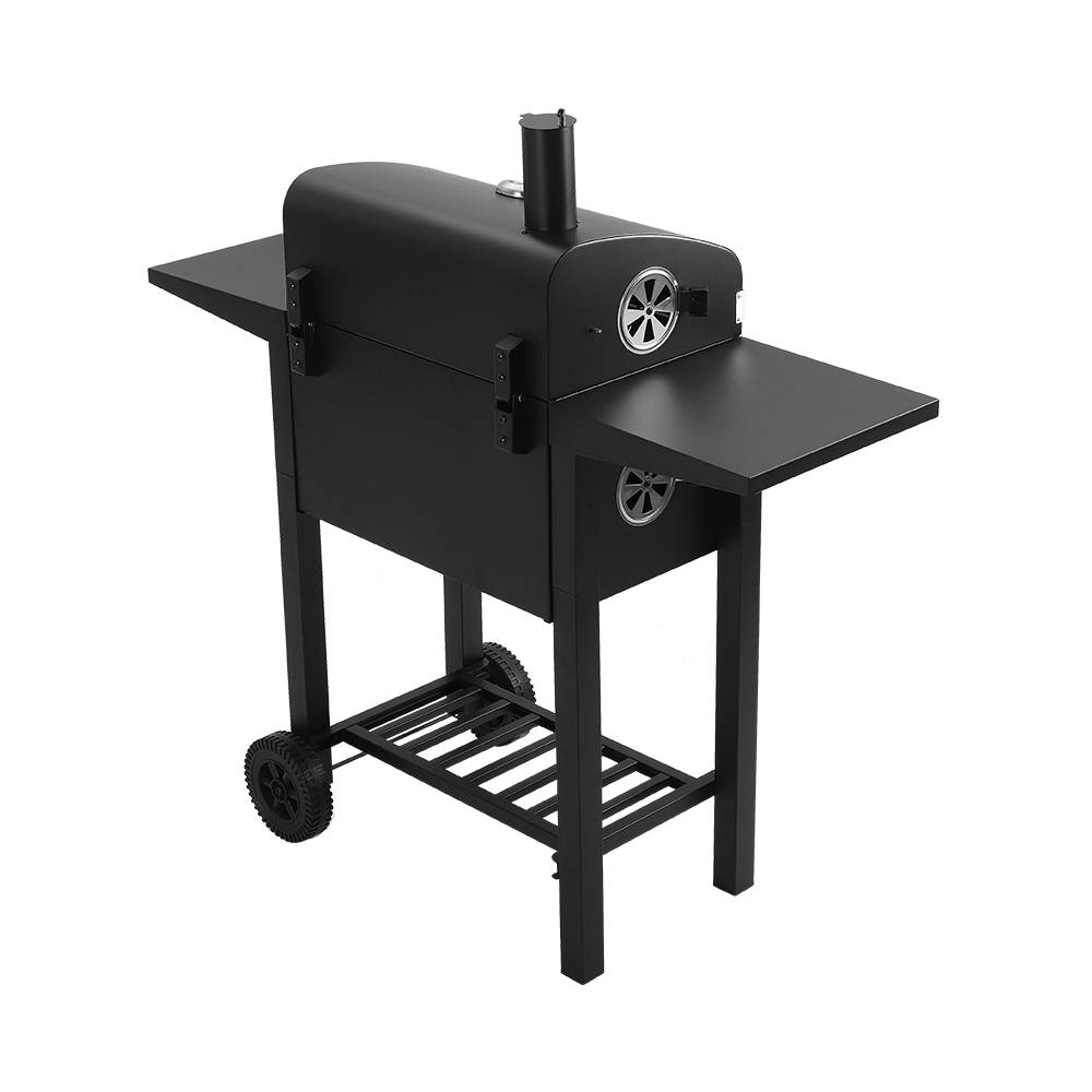 Outdoor Charcoal Grill With Smoke Stack