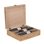 Three Bottle Oak Effect Wooden Box