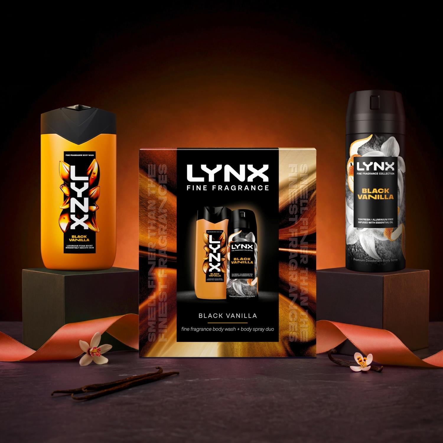 Fine Fragrance Black Vanilla Body Spray And Body Wash Gift Set | Set of 1