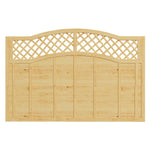 Omega Spruce Wood Fence Panel With Lattice Top 180cm W X 90/120/180cm H – Natural Finish, Durable, Easy Diy Garden Privacy Screen | Medium