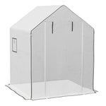 Reinforced Pe Greenhouse Cover W/ Door & Windows | White