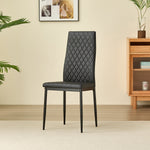Set Of 4 Emily Faux Leather Dining Chairs - Modern Comfort And Style | Black