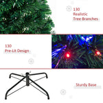 3/4/5ft Prelit Artificial Christmas Tree Fiber Optic | 4ft | Green