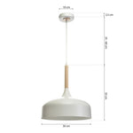 Taylor Hand Made Pendant Lamp With Natural Wood Detail Scandi Style | Black
