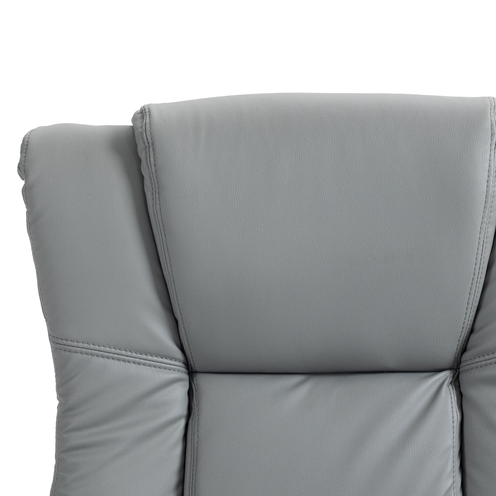 Pu Leather Office Chair W/ Foot Rest