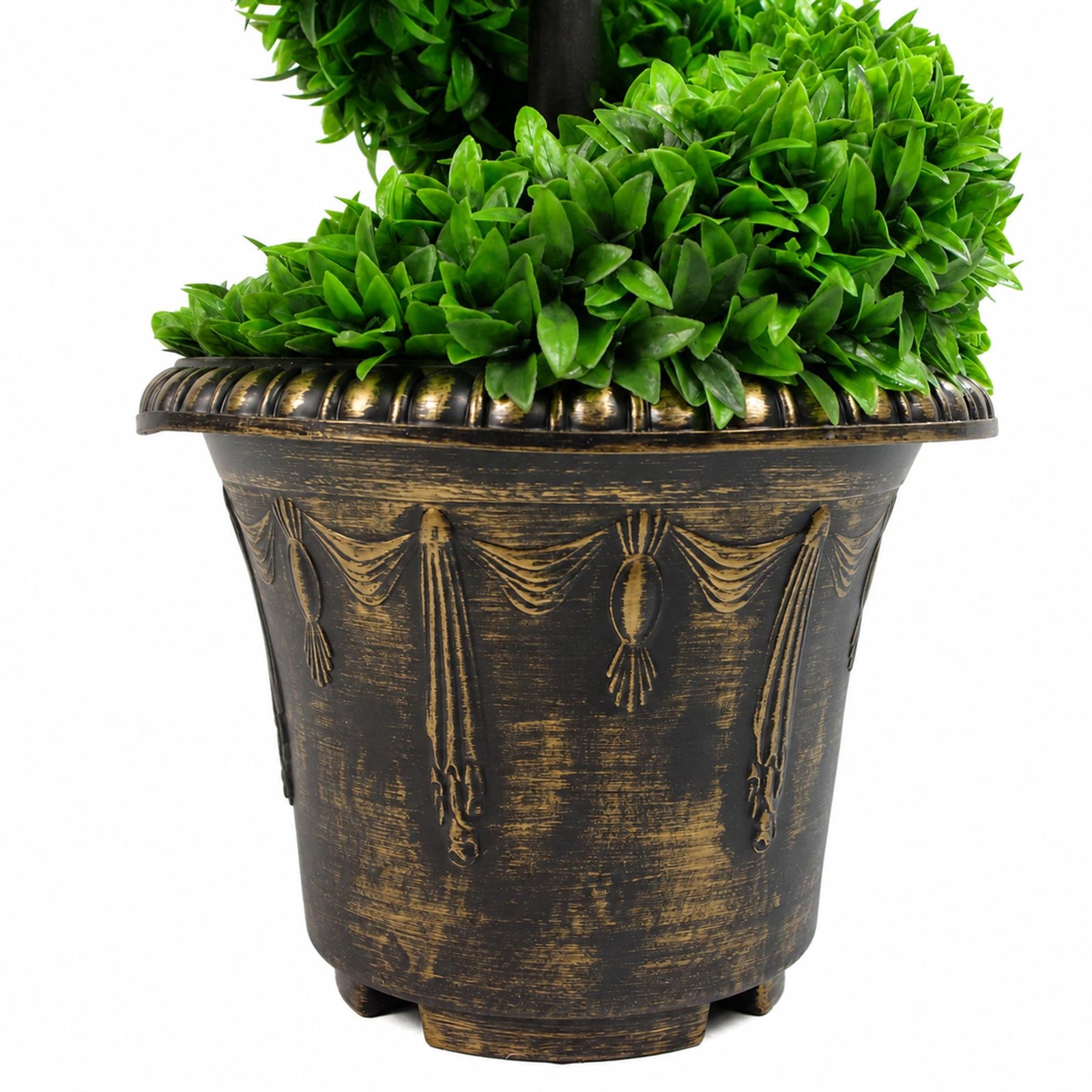 120cm Green Large  Spiral With Decorative Planter