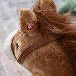 Kids Plush Rocking Horse W/ Moving Mouth Tail Sounds 18-36 Months | Brown