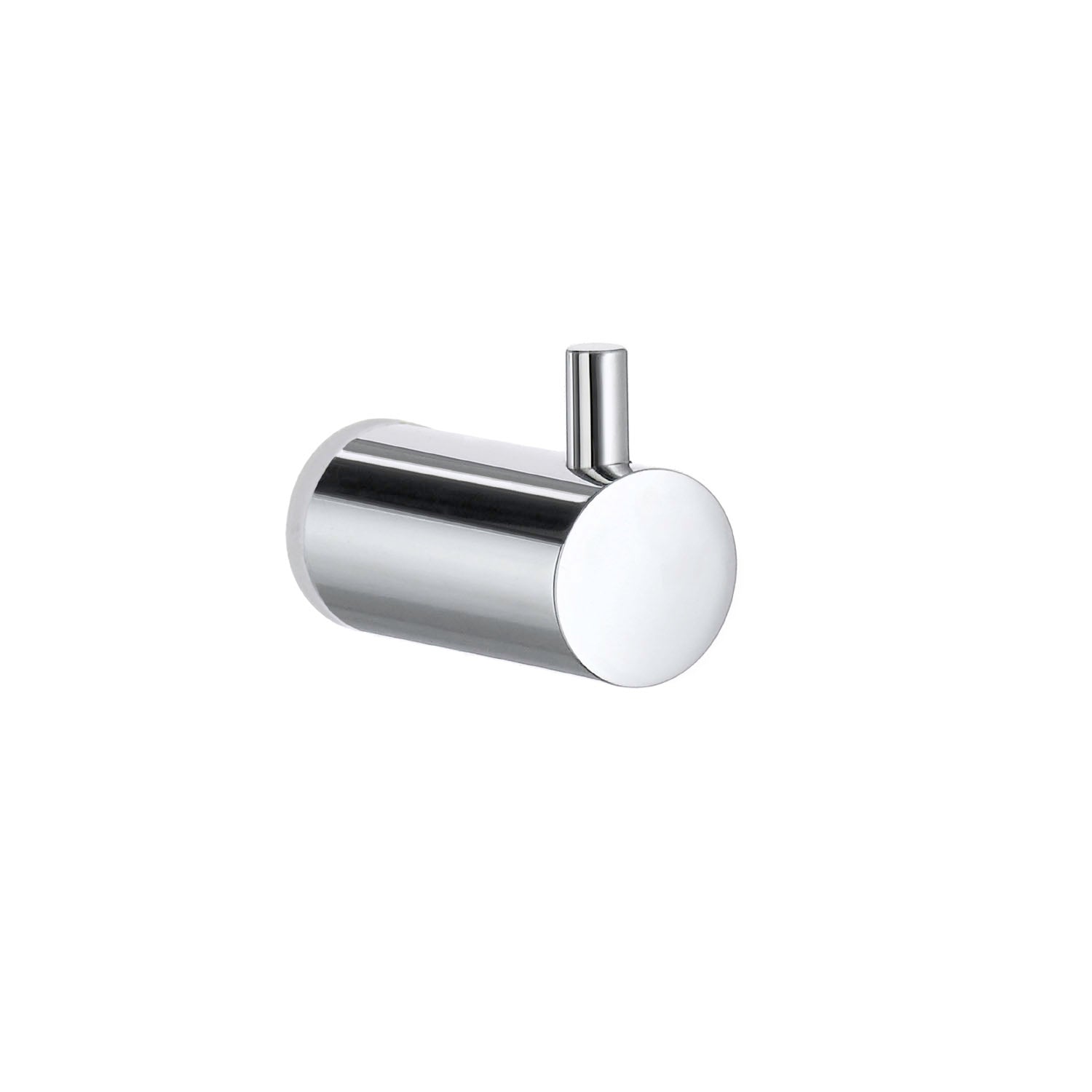 Polished Chrome Towel Hooks Wall Mounted Bathroom Storage | Single | Polished Chrome