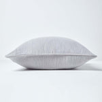 Cotton Rajput Ribbed Cushion Cover | 45cm x 45cm | Silver Grey