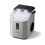 Nugget Ice Maker Portable Ice Machine With Handle, 15kg/24h, Ready In 5 Minutes, Self-cleaning, Easy To Use For Home | Silver