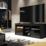 Pulse Tv Unit 145cm With Led Lights | Black