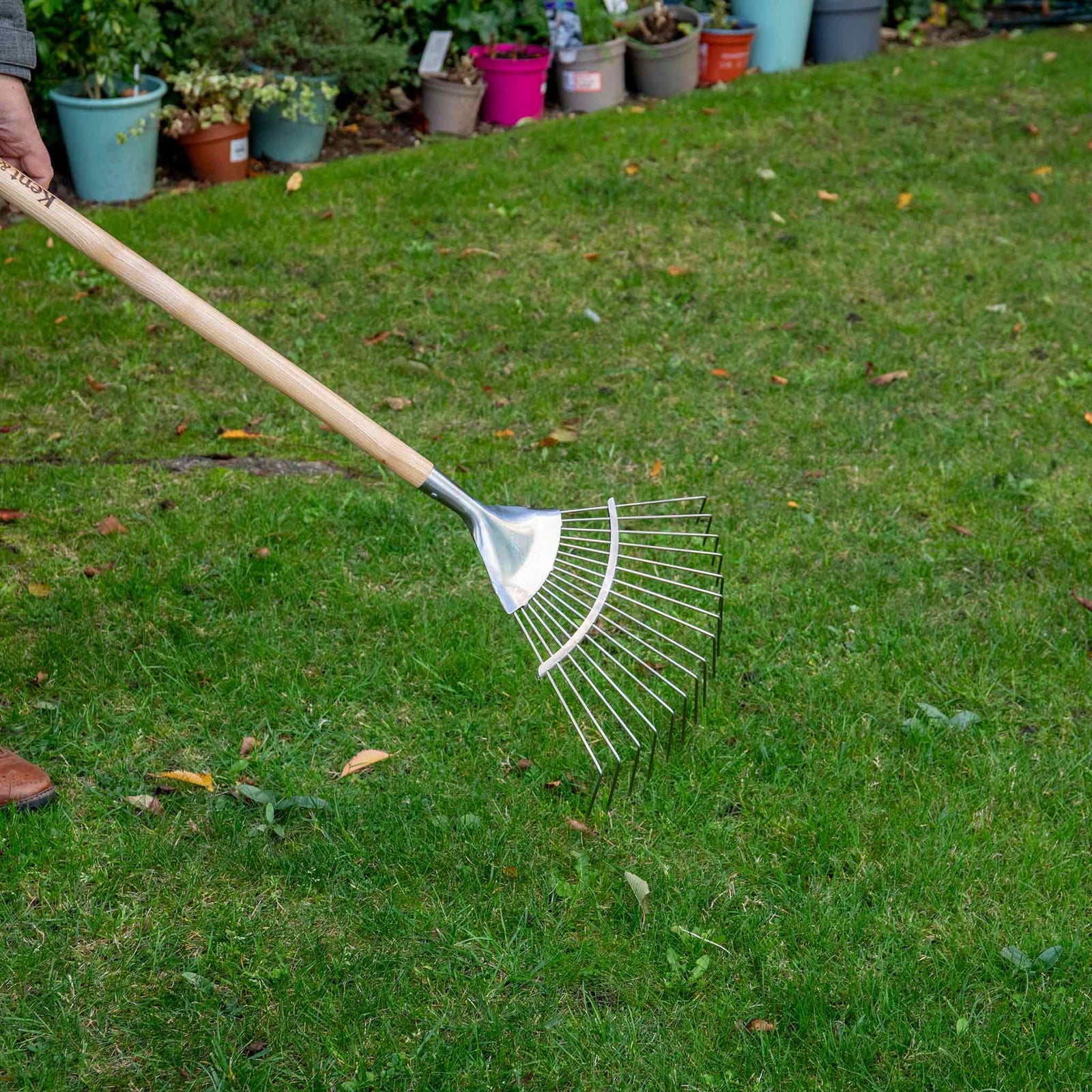 Garden Life Lightweight Stainless Steel Lawn Rake