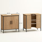 Under Sink Cabinet With Doors For Basin Without Or With Pedestal Oak