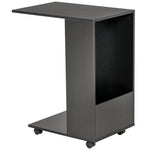Mobile Sofa Side Table For Laptop Coffee W/ Storage | Black