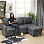 Fold-out Convertible Sofa Bed With Removable Covers | Charcoal Grey