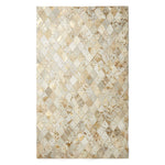 Geometric Leather Rug, 90 X 150 Cm | 150cm x 95cm | Grey