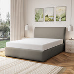 Bethany Fabric Ottoman Bed Frame | King | Light Brown