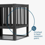 Square Iron Fire Basket With Grill - Black