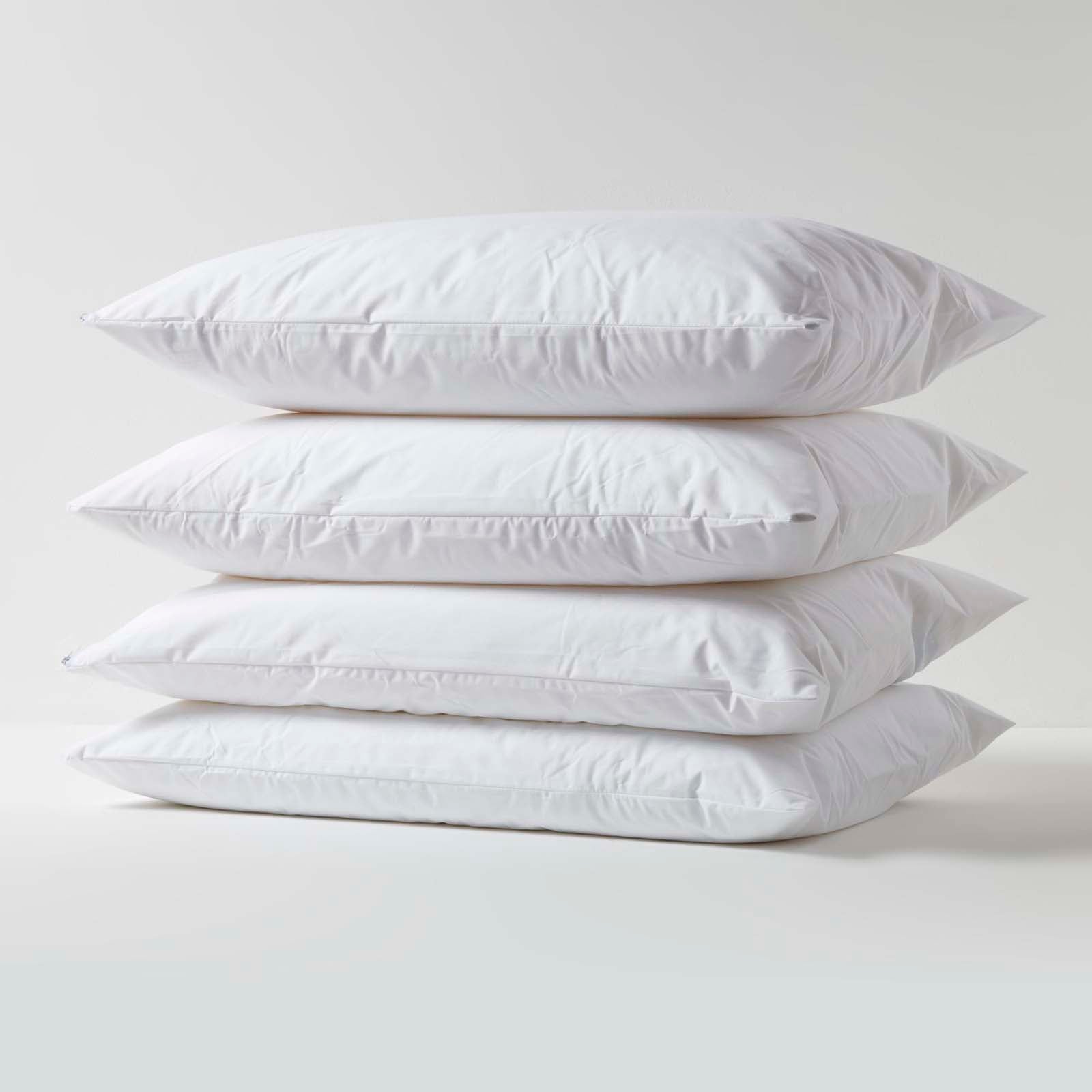 Waterproof Pillow Protectors, Pack Of 4 | 48 x 74cm | White