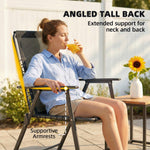 Folding Garden Chairs, Outdoor Chairs Set | Set of 4 | Black