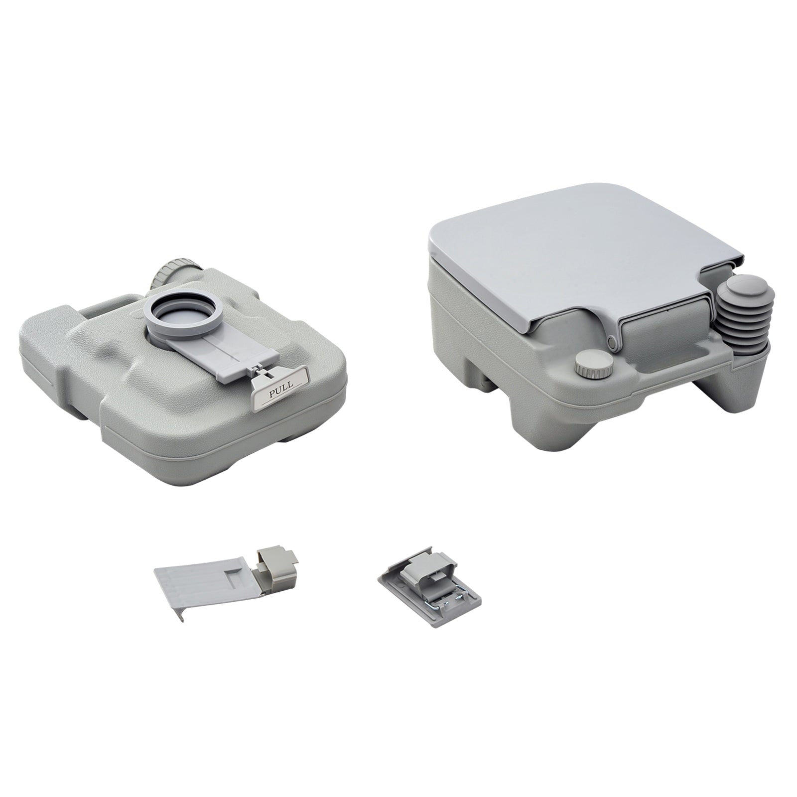 10l Portable Travel Toilet With Detachable Tanks - Grey | Gray