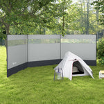4 Pole Camping Windbreaks With Clear Windows And Carry Bag | Gray