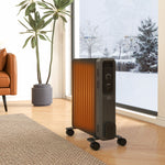 7/9/11 Fin Oil Filled Radiator Portable On Wheels | Large | Grey