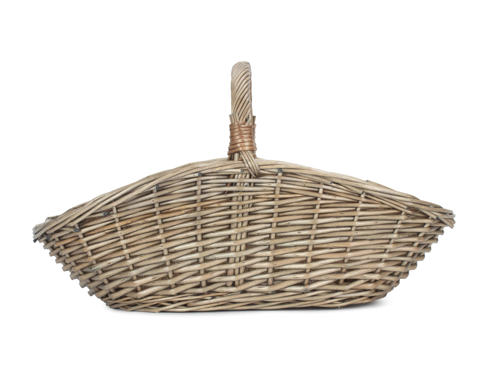 Wicker Antique Wash Harvesting Trug Baskets | Small