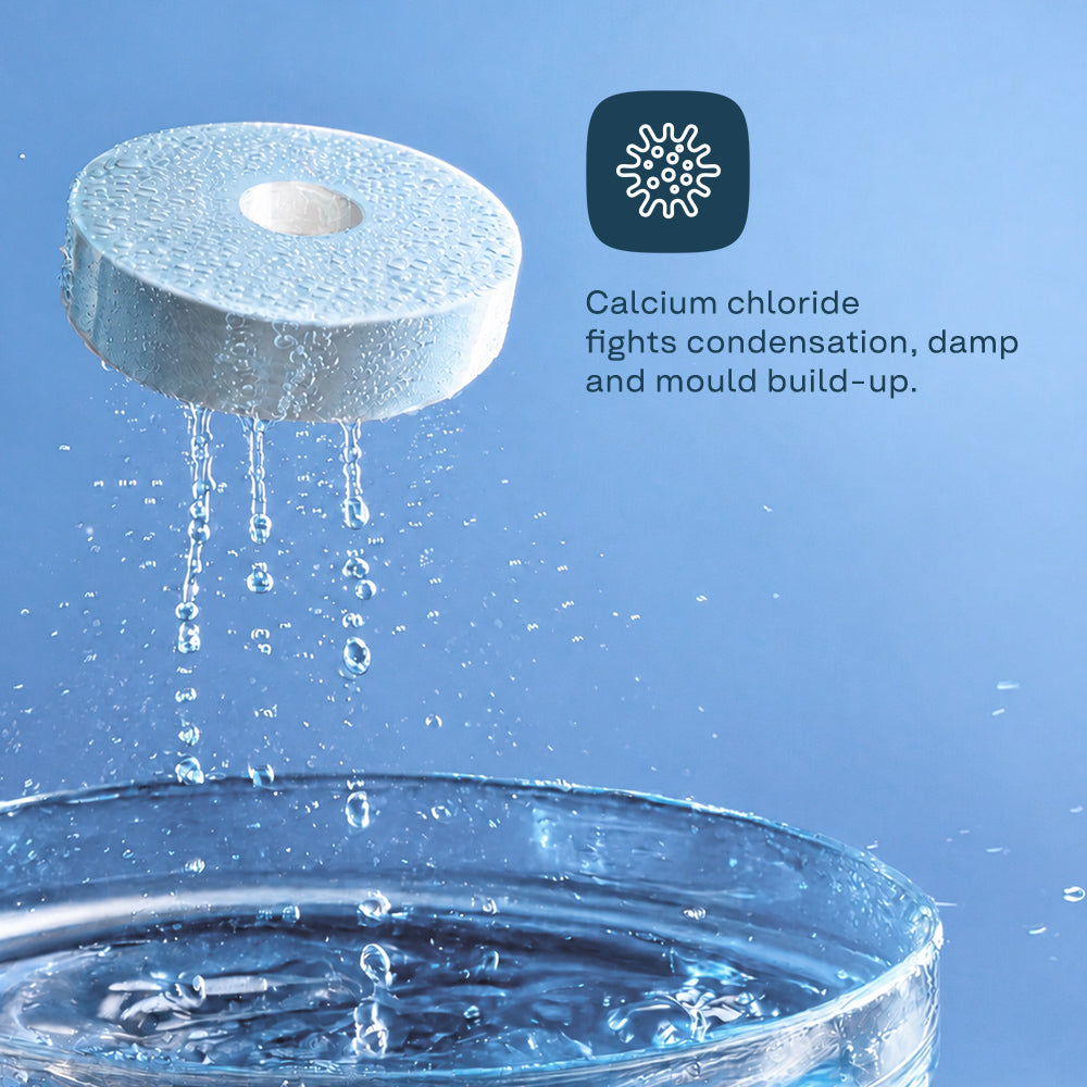 300g Calcium Chloride Refillable Dehumidifier Refill Tabs - Pack Of 4