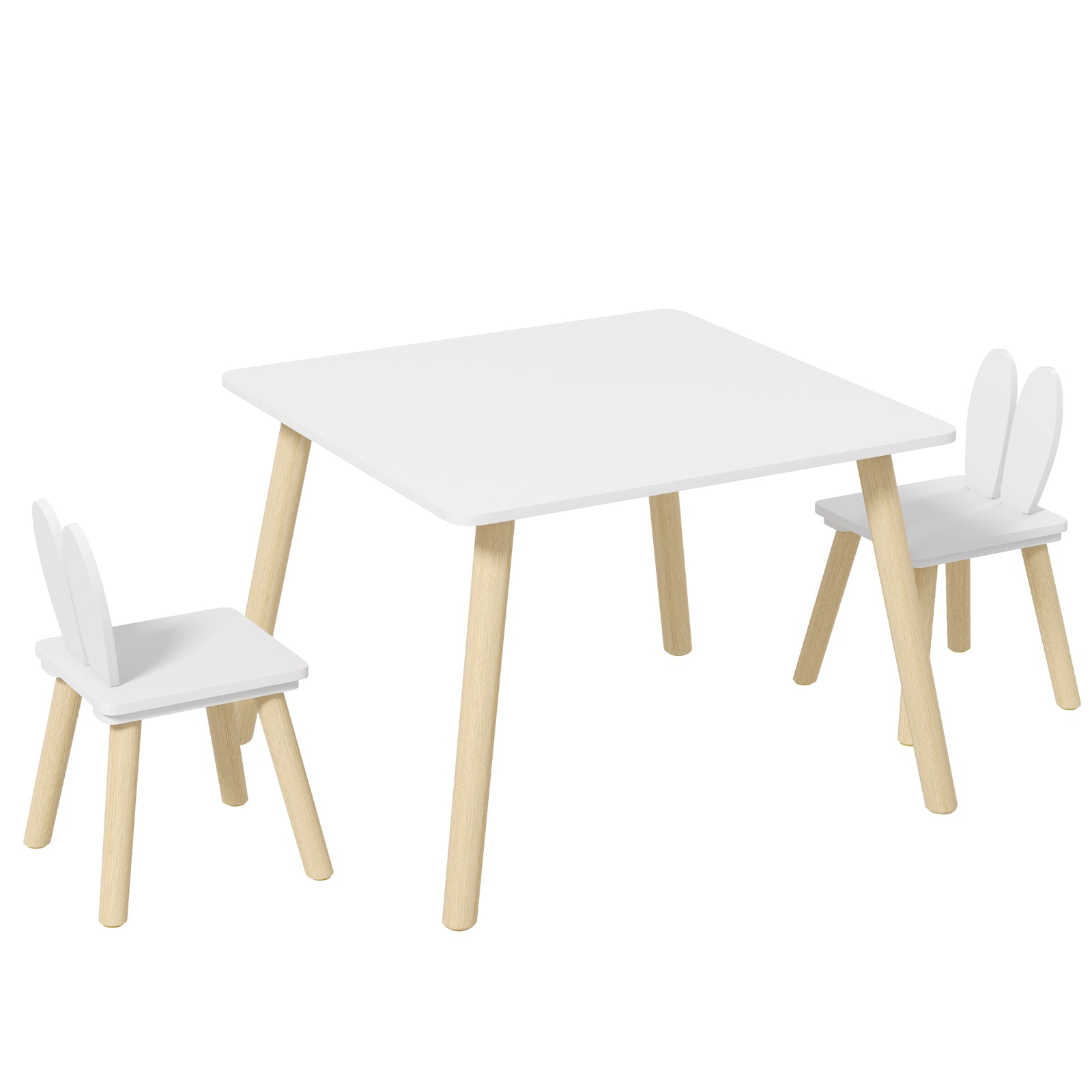 3 Pieces Toddler Table And Chair Set For Nursery, Playroom, Classroom